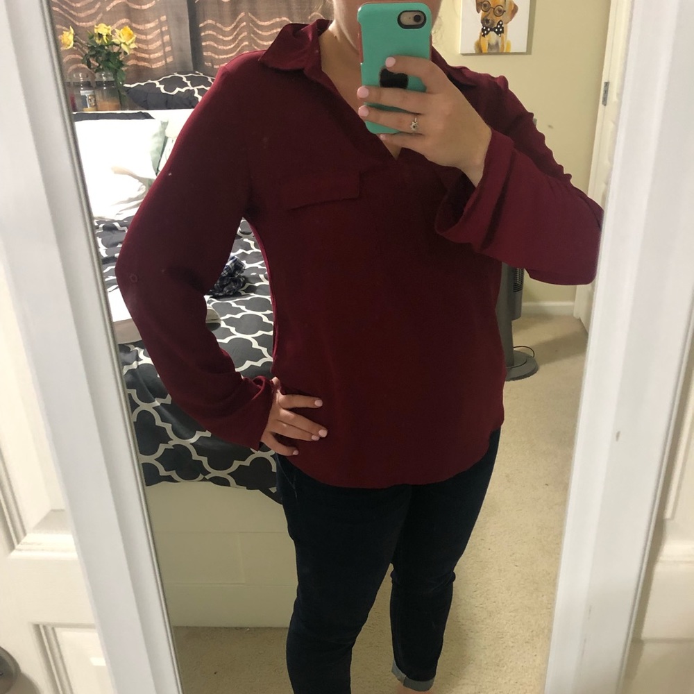 Chiffon garnet top